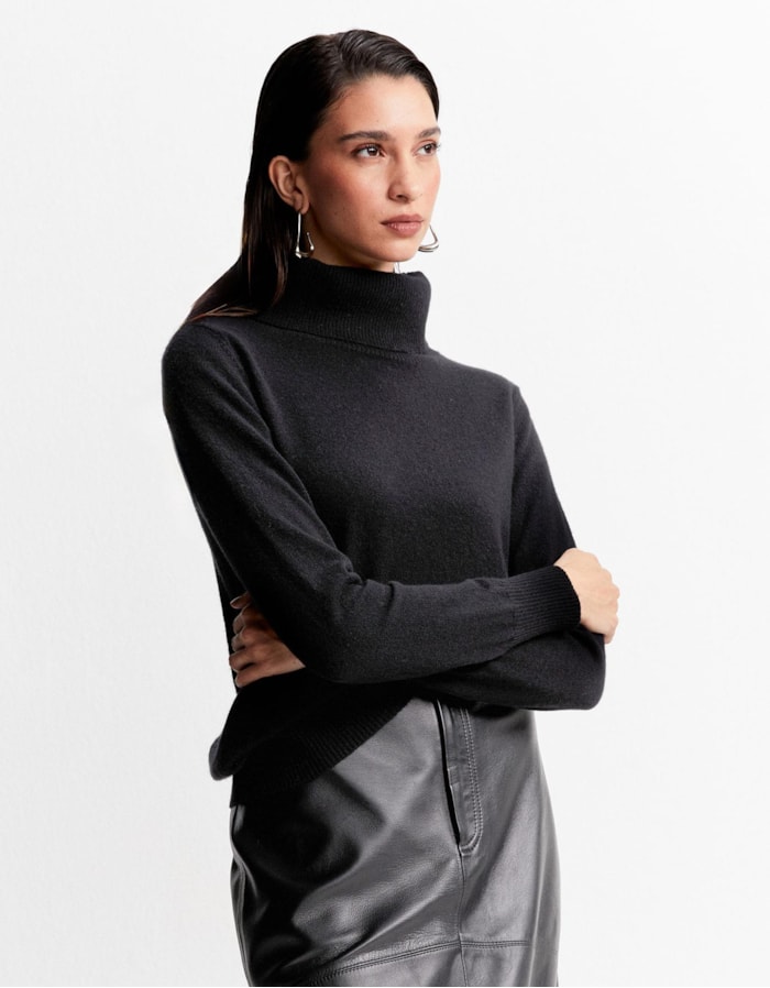 Blusa Tricot Cashmere Gola Alta