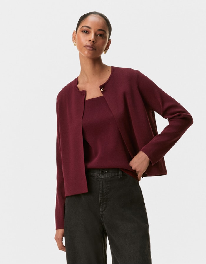 Shoulder — Blusa Tricot Decote Quadrado