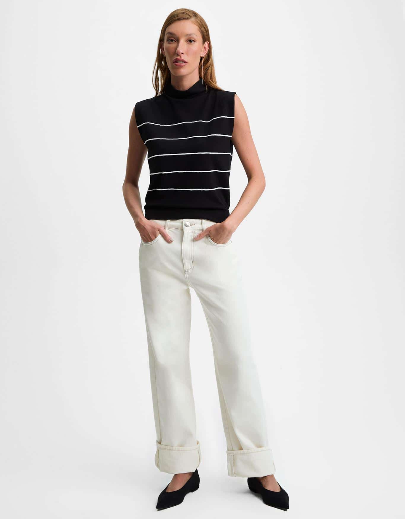 Blusa Tricot Gola Alta