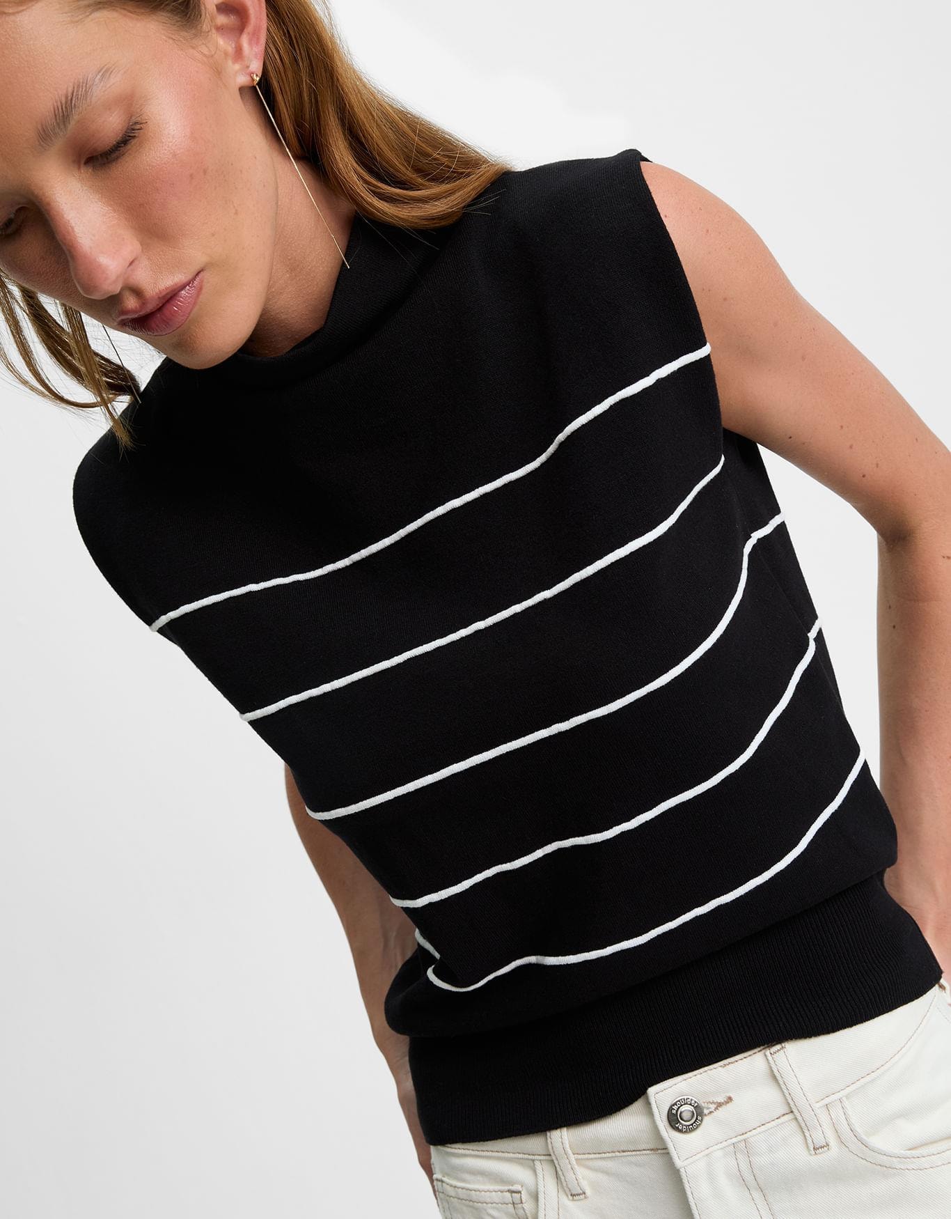 Blusa Tricot Gola Alta