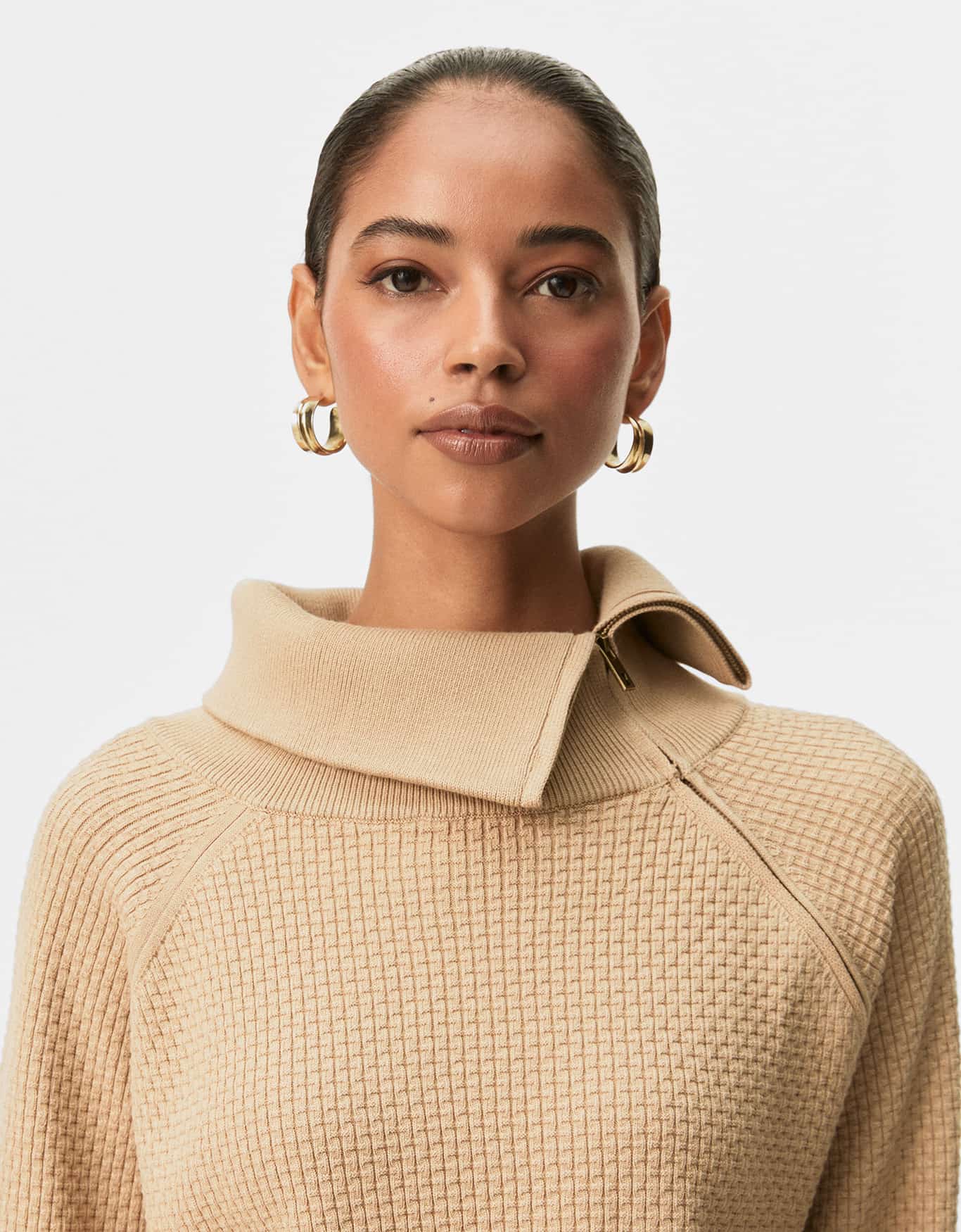 Blusa Tricot Gola Zíper