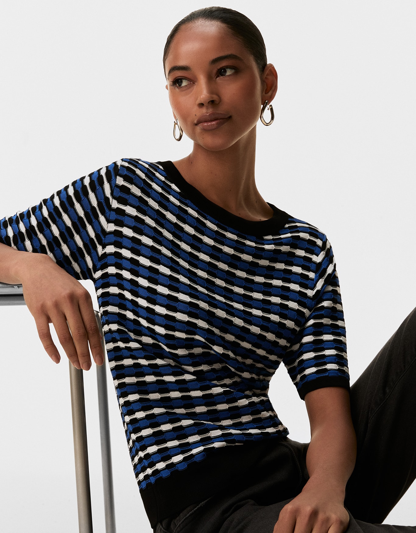 Blusa Tricot Listra Textura