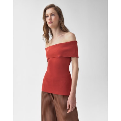 Blusa Tricot Ombro a Ombro