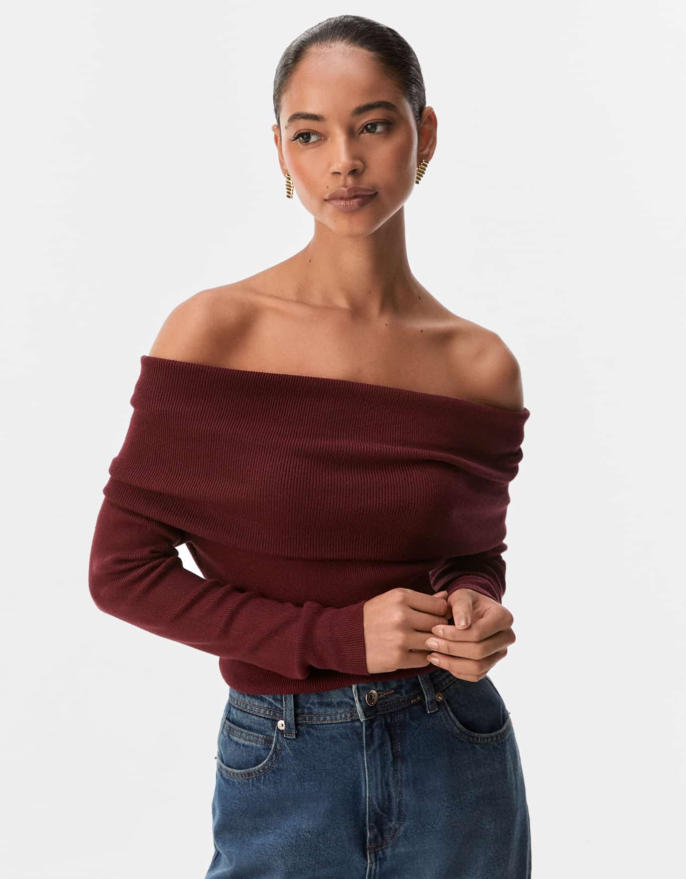 Blusa Tricot Ombro a Ombro