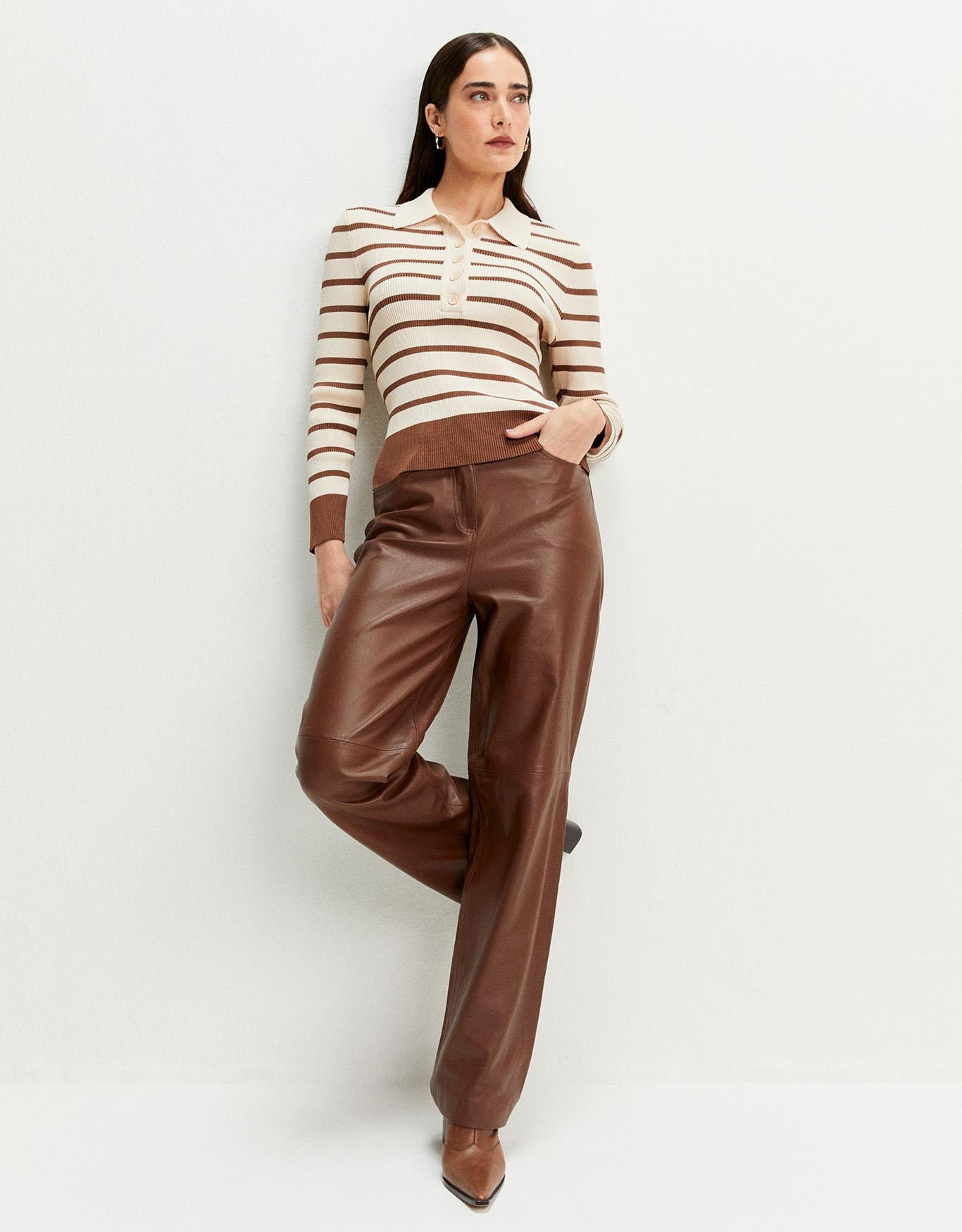 Blusa Tricot Polo Listrada