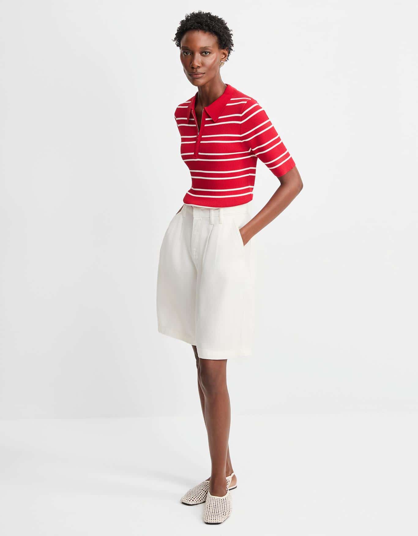 Blusa Tricot Polo Listrada