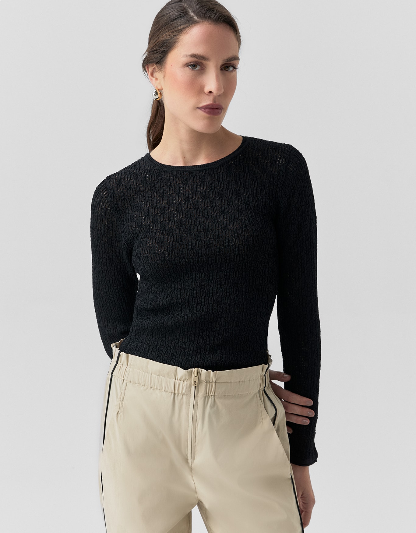 Blusa Tricot Segunda Pele Preta