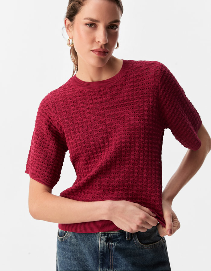 Shoulder — Blusa Tricot Textura