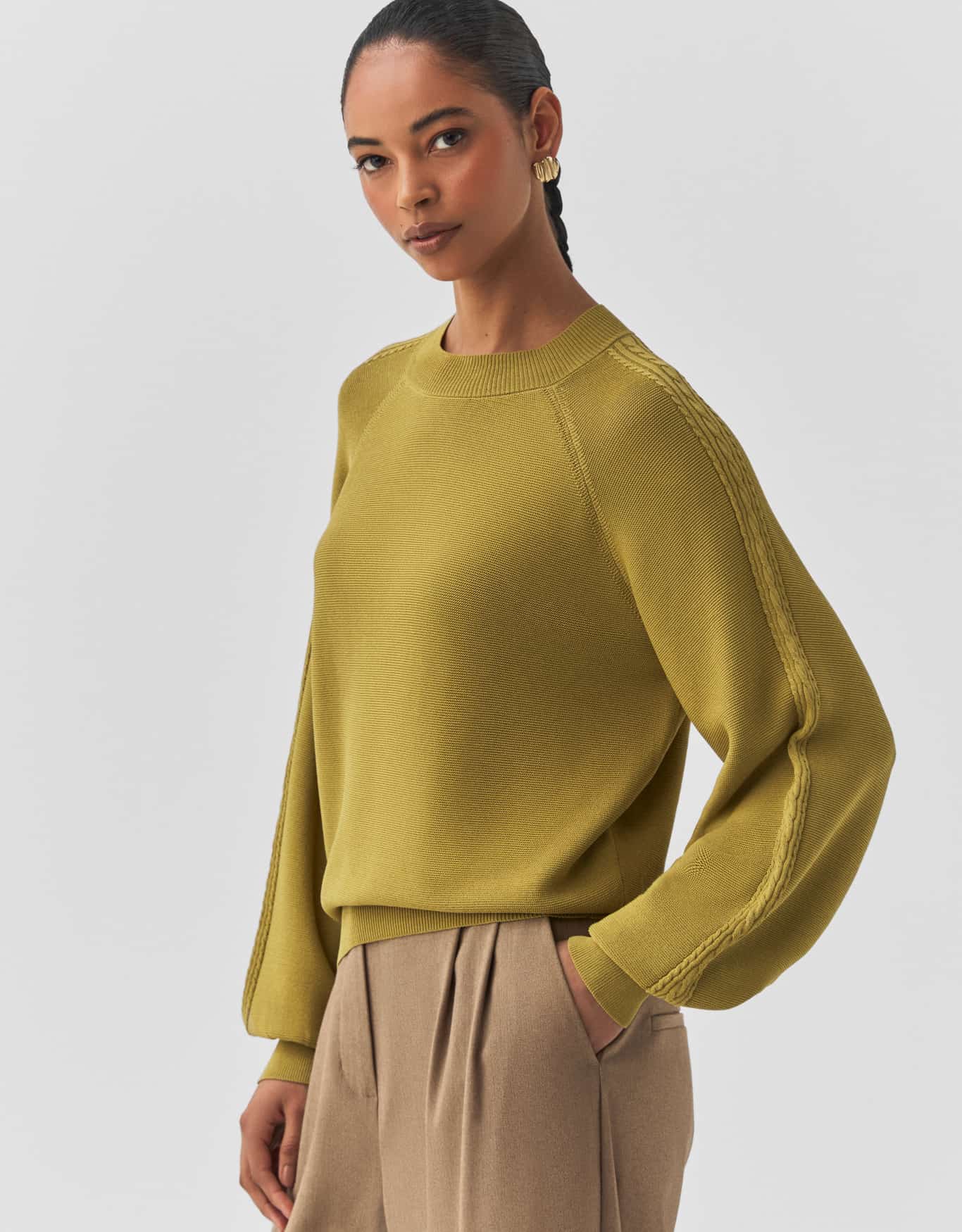 Blusa Tricot Textura Manga