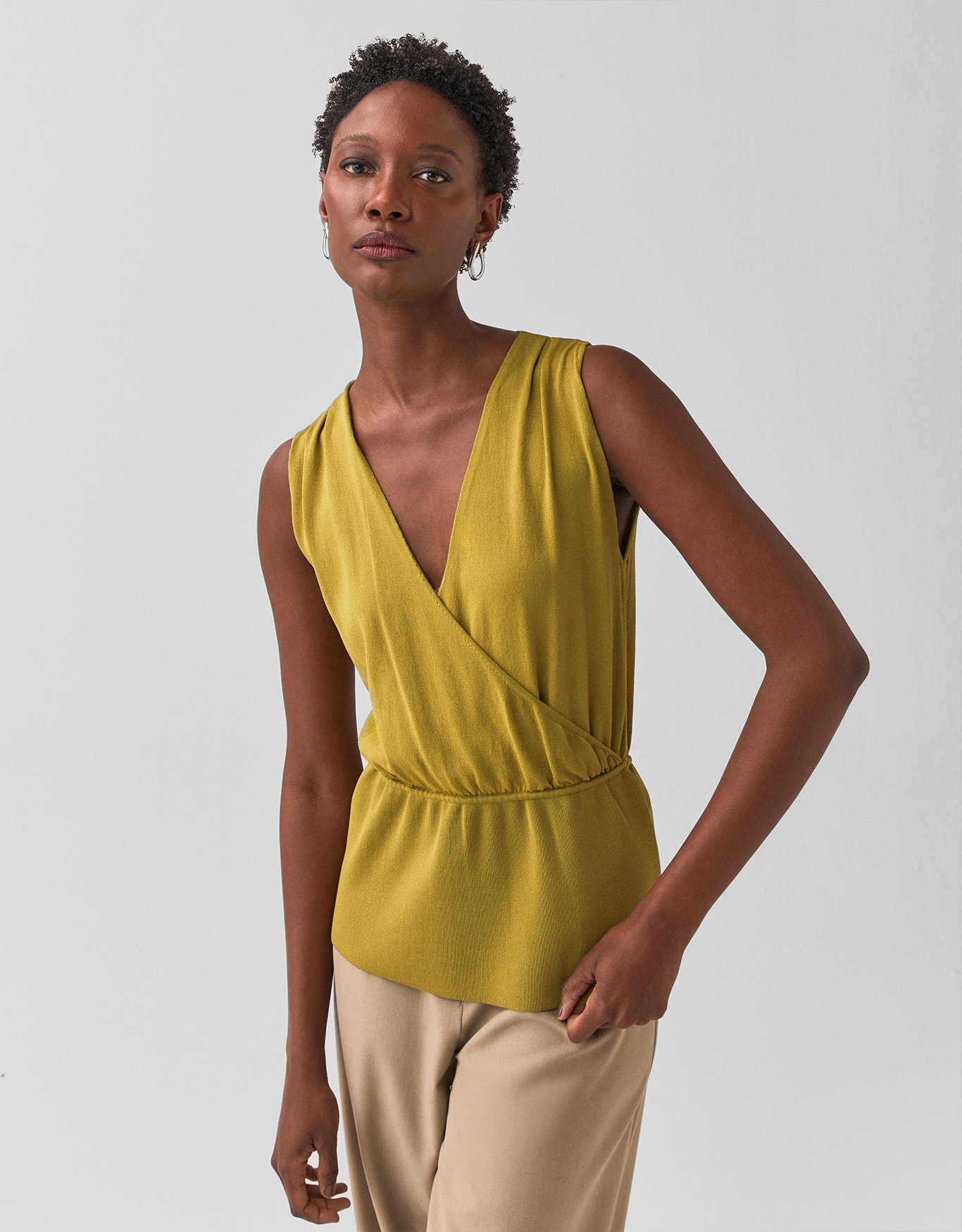 Blusa Tricot Transpasse
