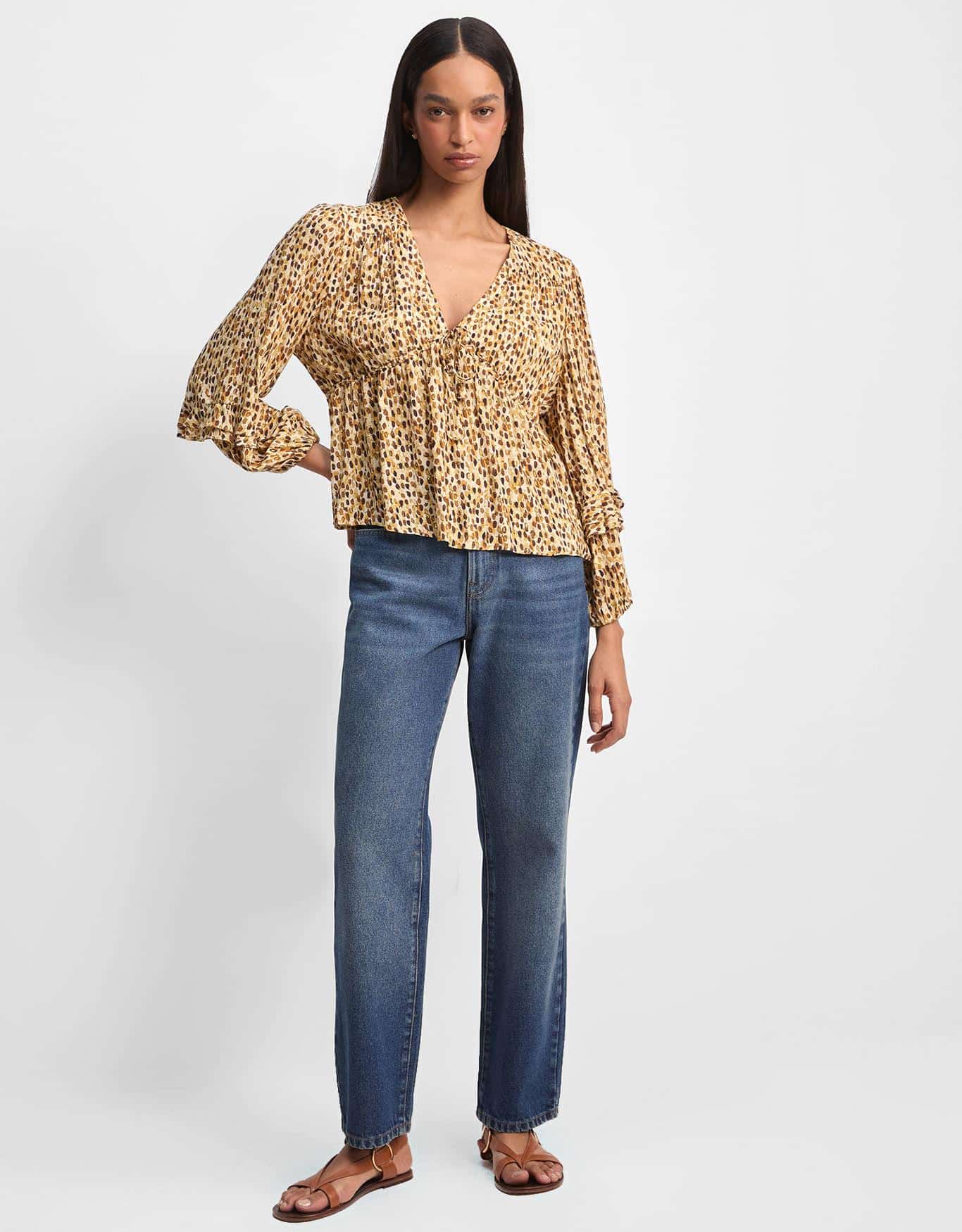 Blusa Viscose Poá Lurex