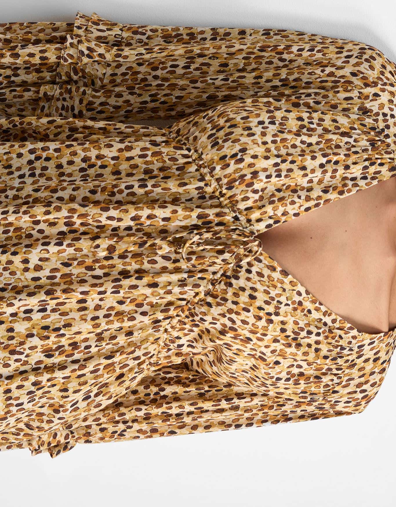 Blusa Viscose Poá Lurex