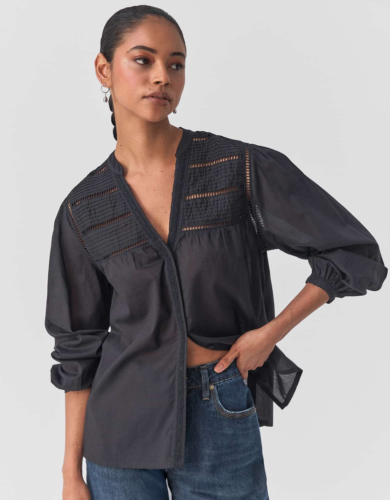 Blusa Voil Entremeios