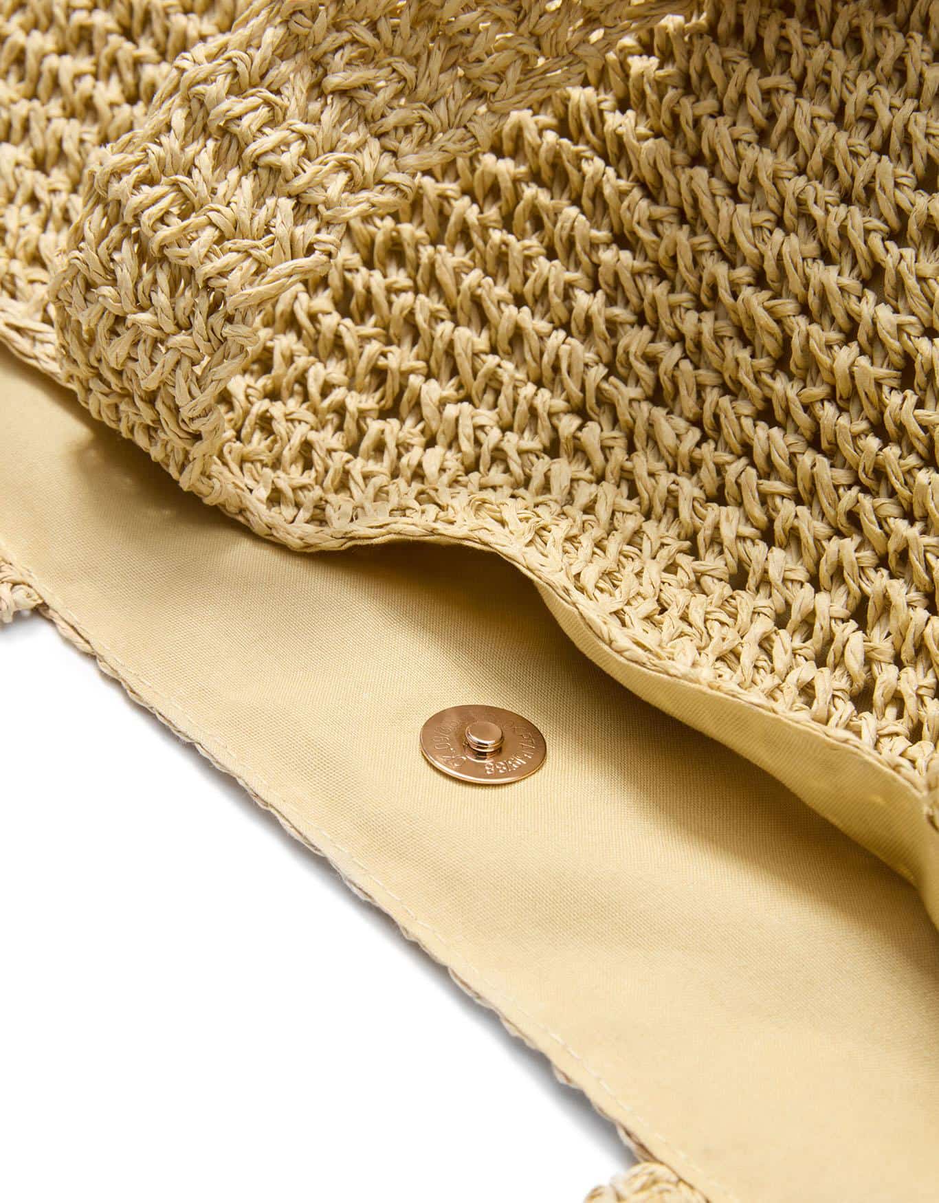 Bolsa De Palha Alça Alongada