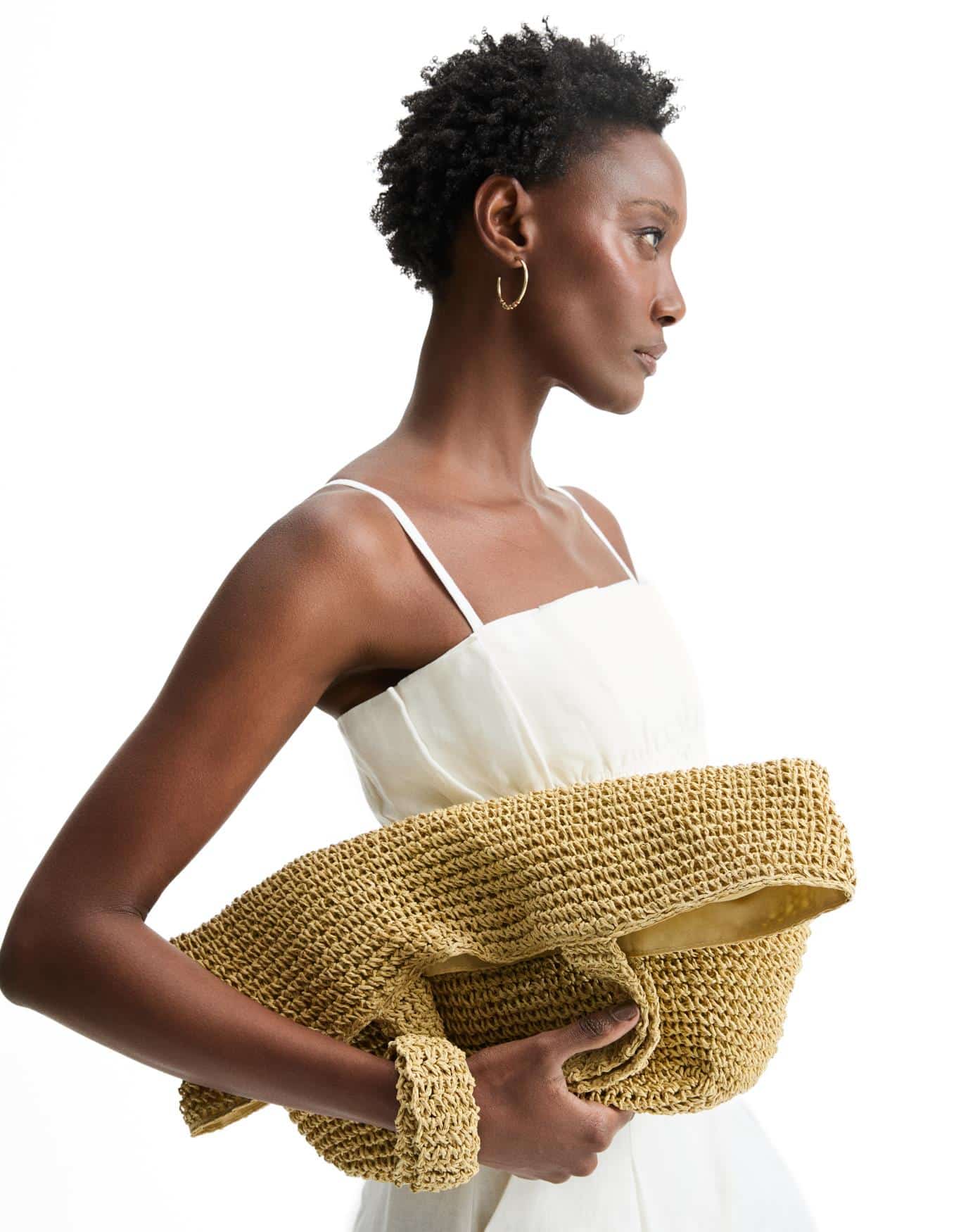 Bolsa de Palha Alça Alongada