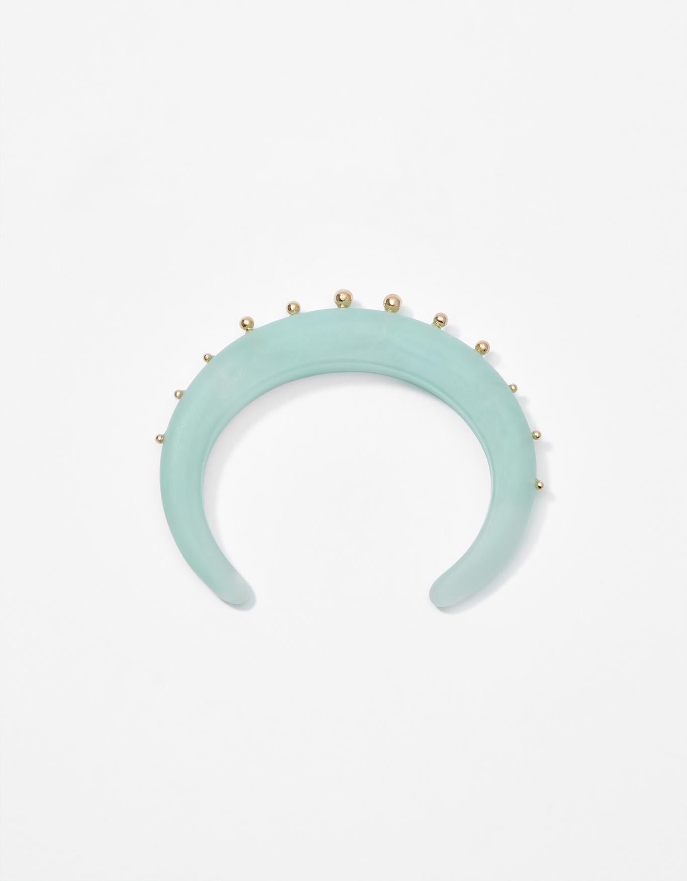 Bracelete Resina Bolinhas Metal