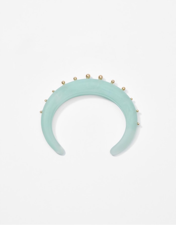 Shoulder — Bracelete Resina Bolinhas Metal
