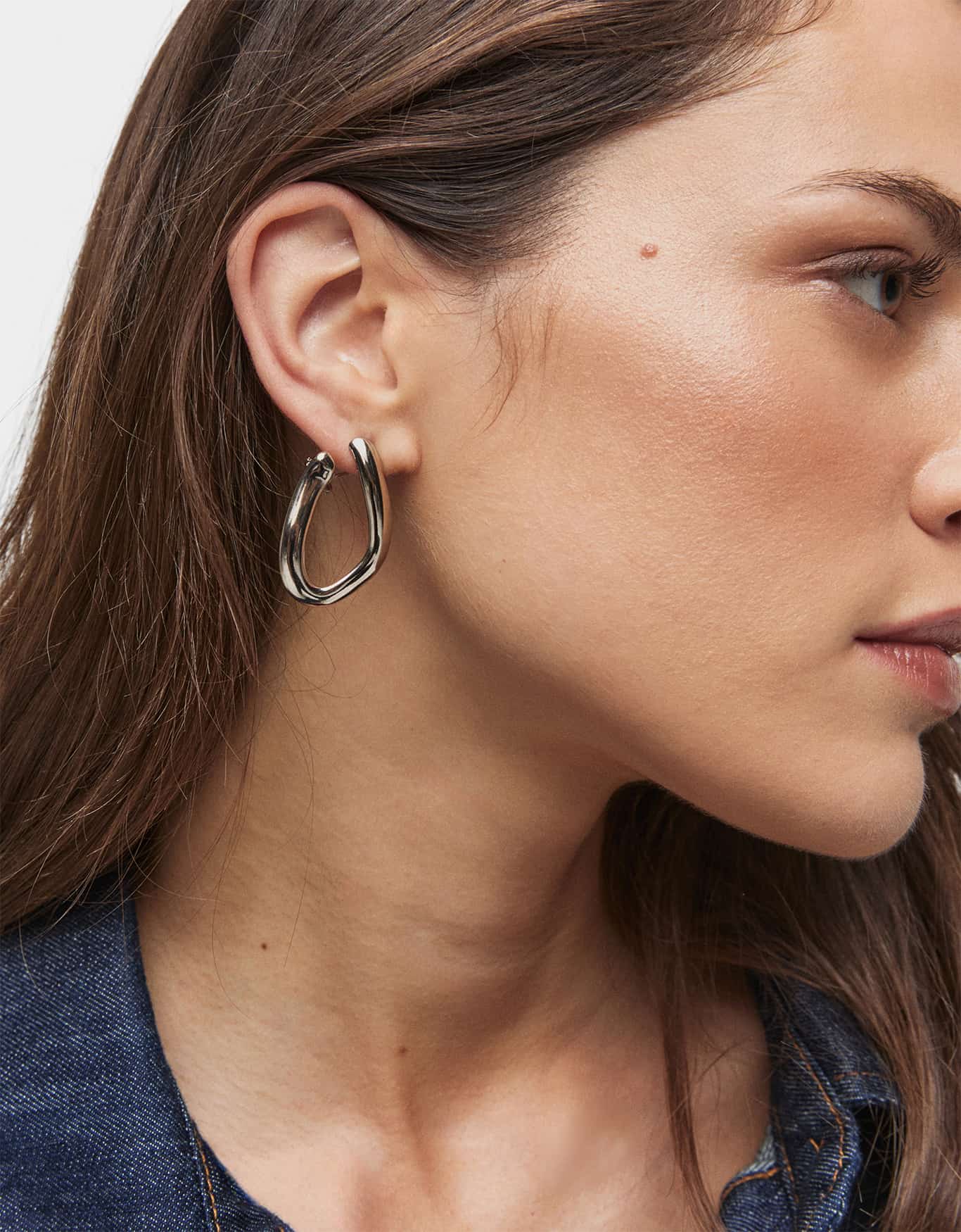 Brinco Argola Alongada Orgânica