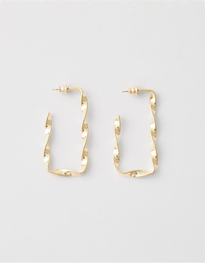 Brinco Argola Alongada Torcida