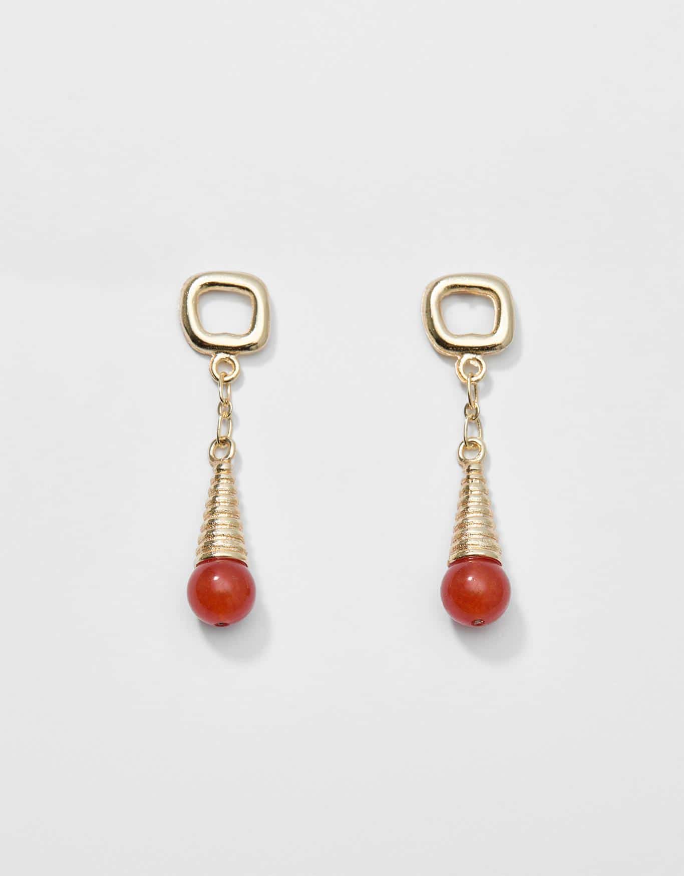 Brinco Médio Pingente Ágata