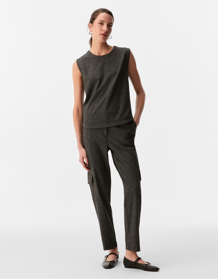 Shoulder — Calça 360 Pied Di Poule Cargo Slim