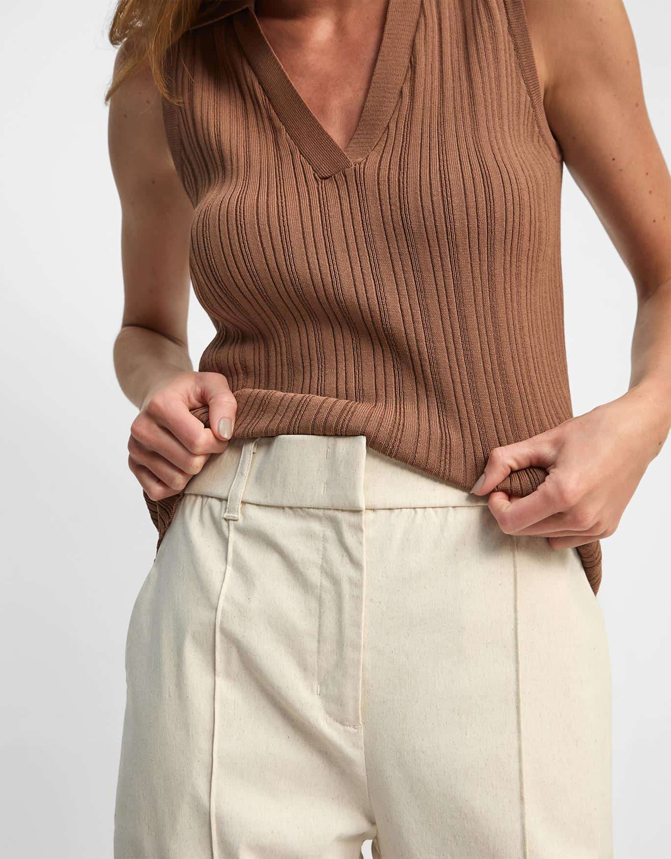 Calça Afunilada Com Linho 360