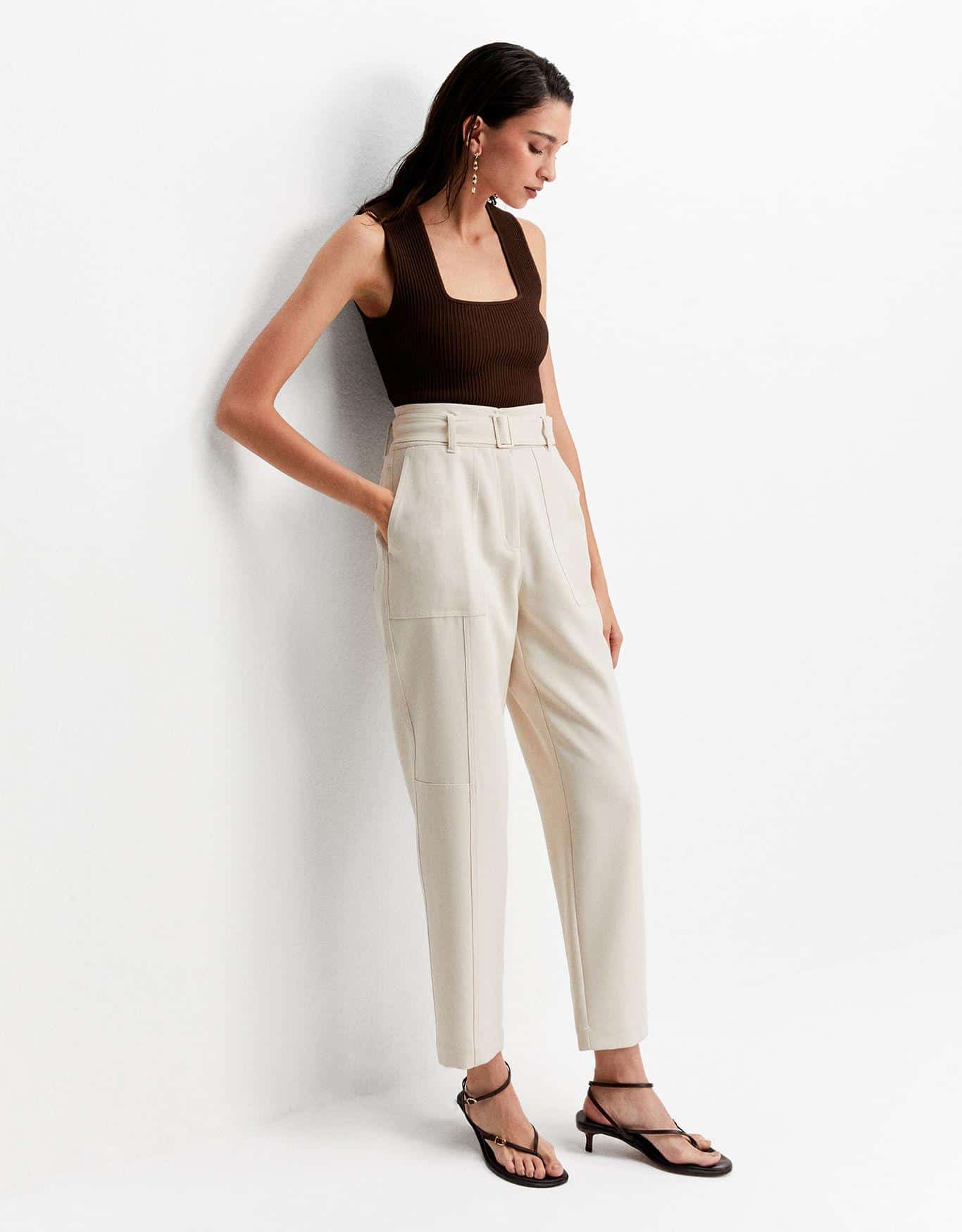 Calça Afunilada Pespontada