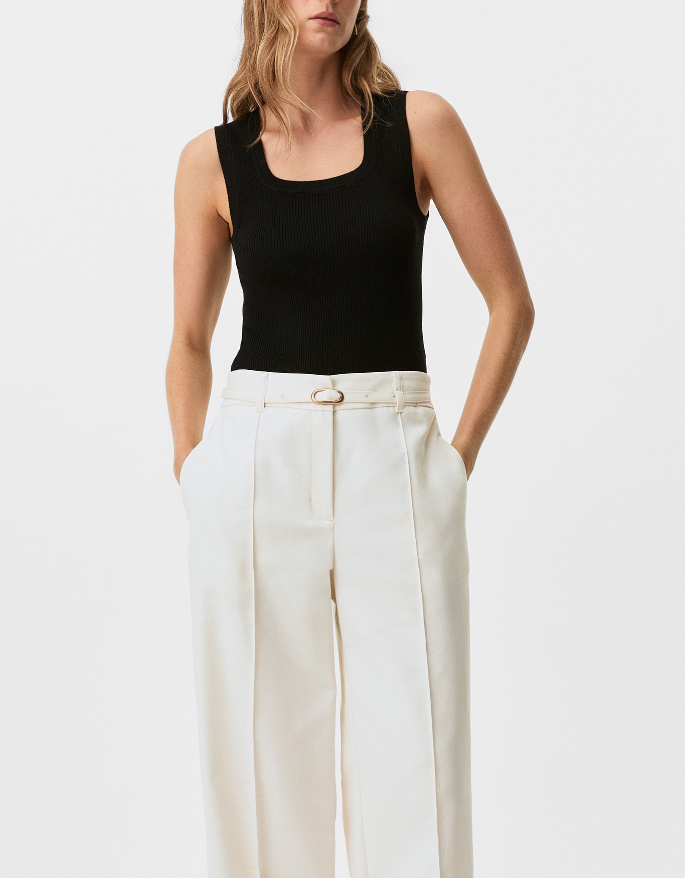 Calça Alfaiatada Com Cinto