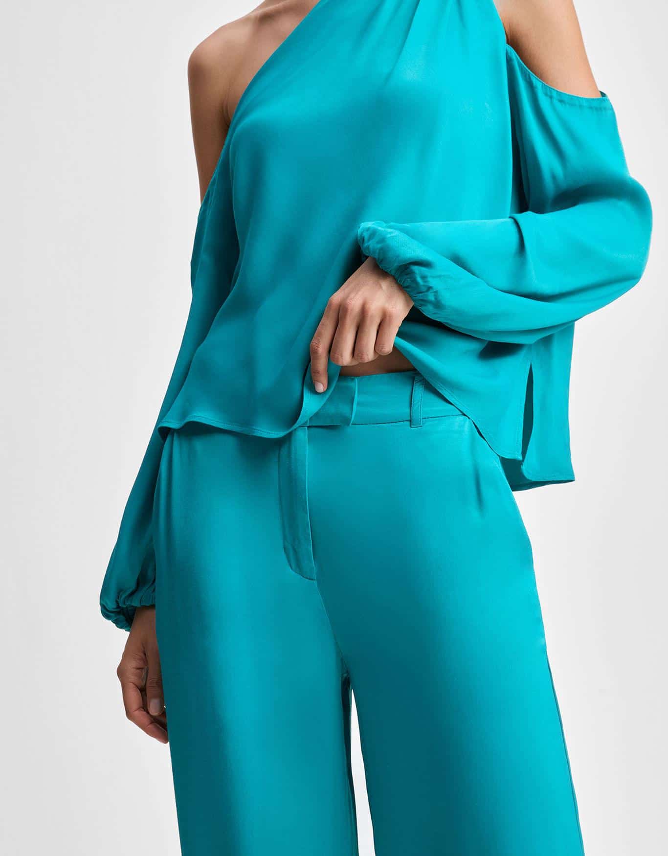 Calça Alfaiatada Cós Transpasse