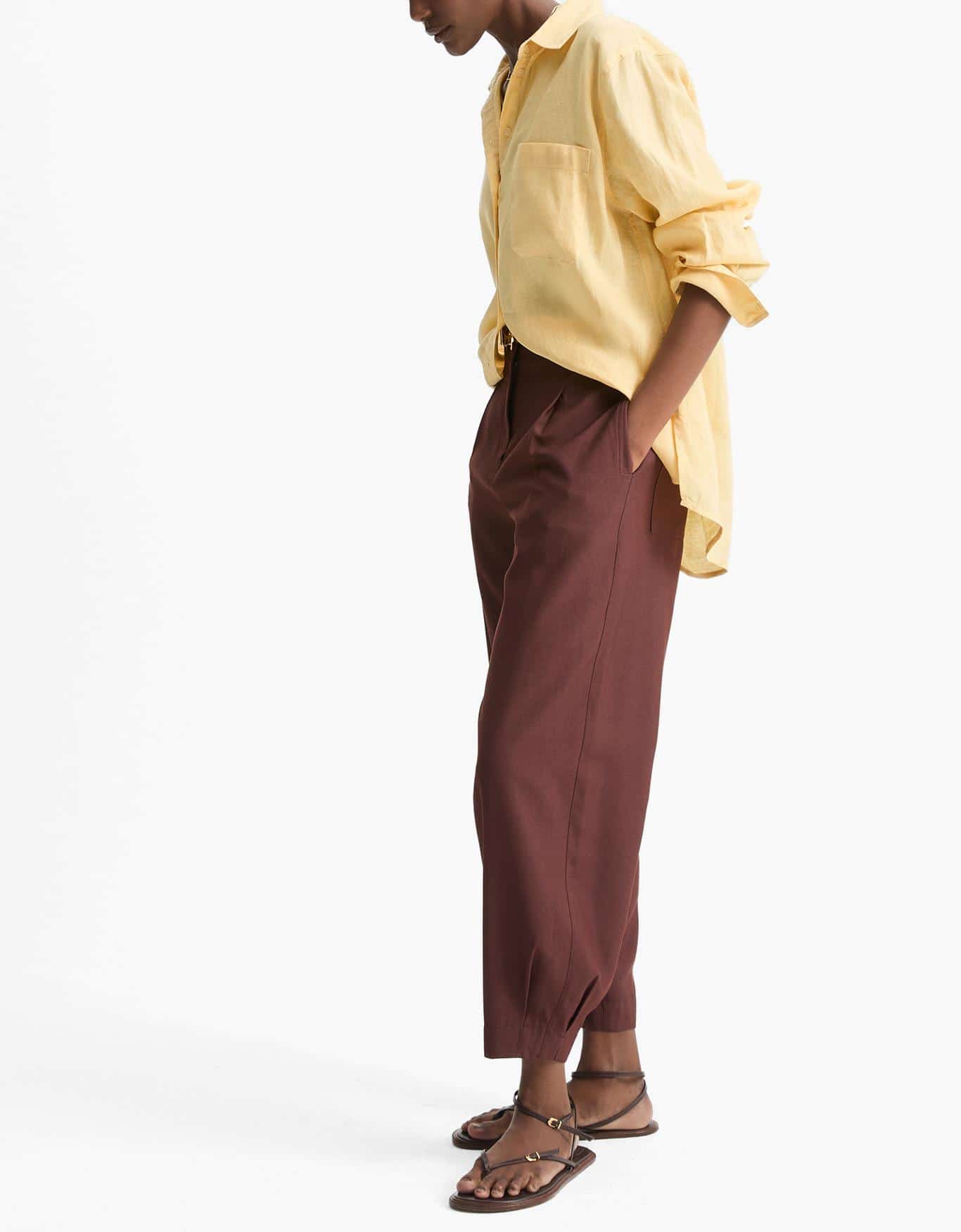 Calça Baggy Com Bolsos