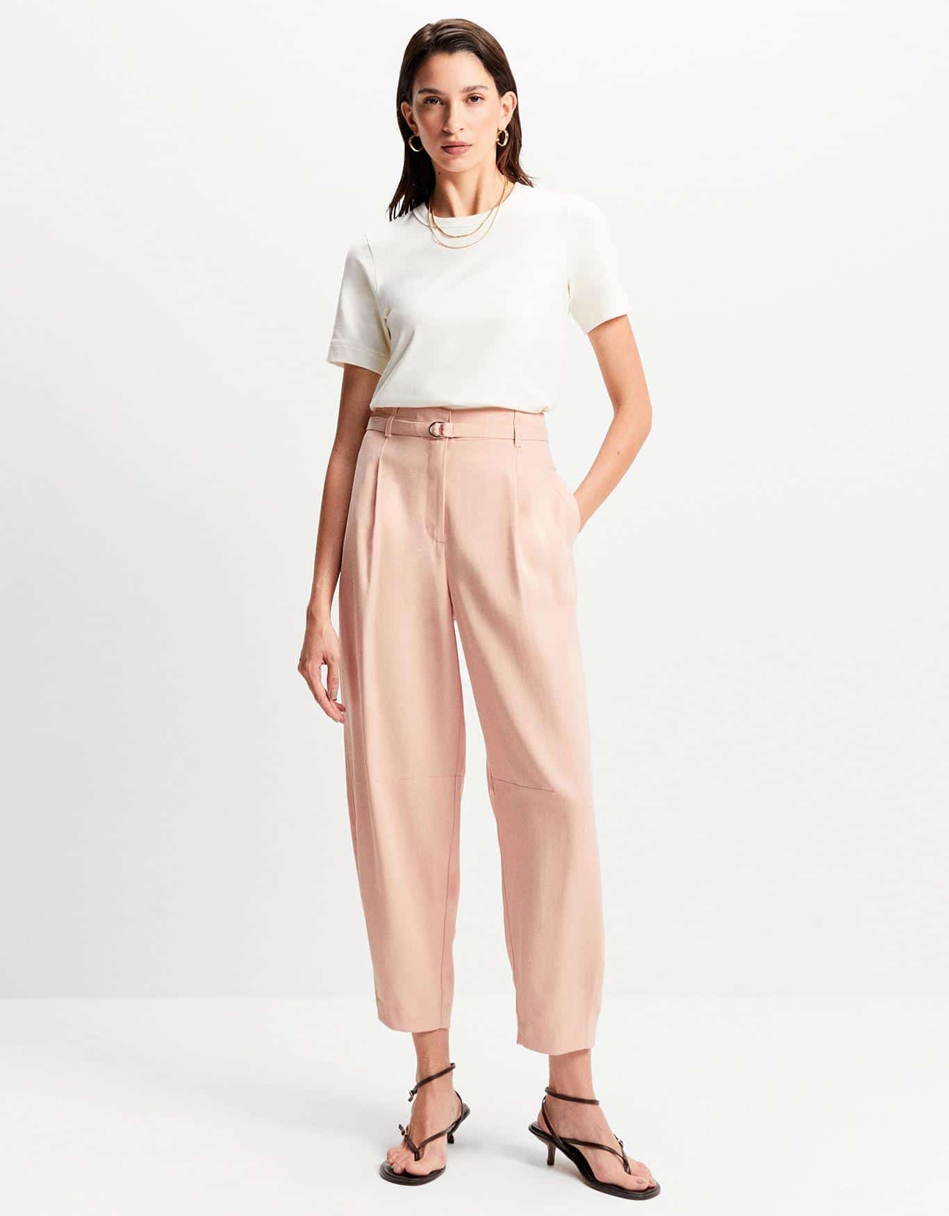 Calça Baggy Com Pregas