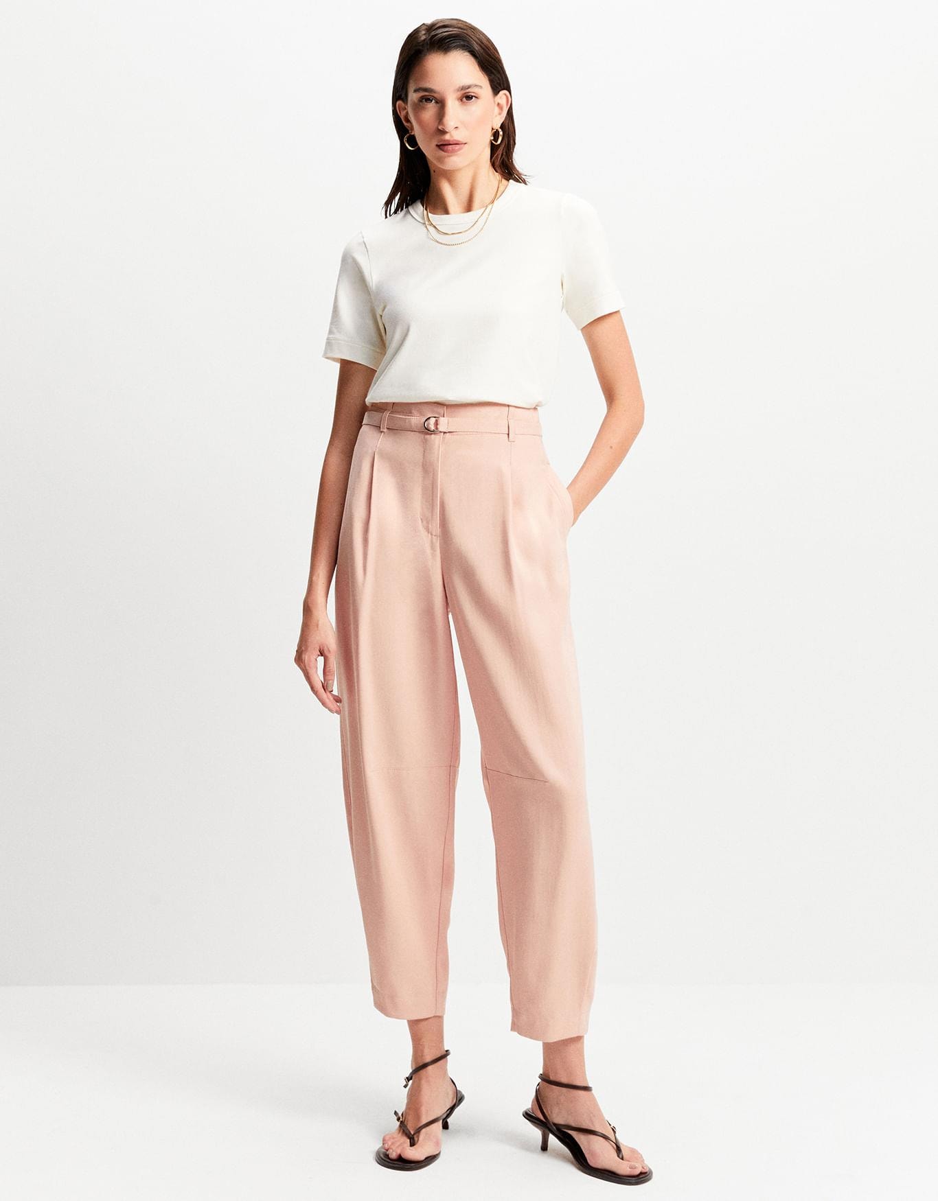 Calça Baggy Com Pregas