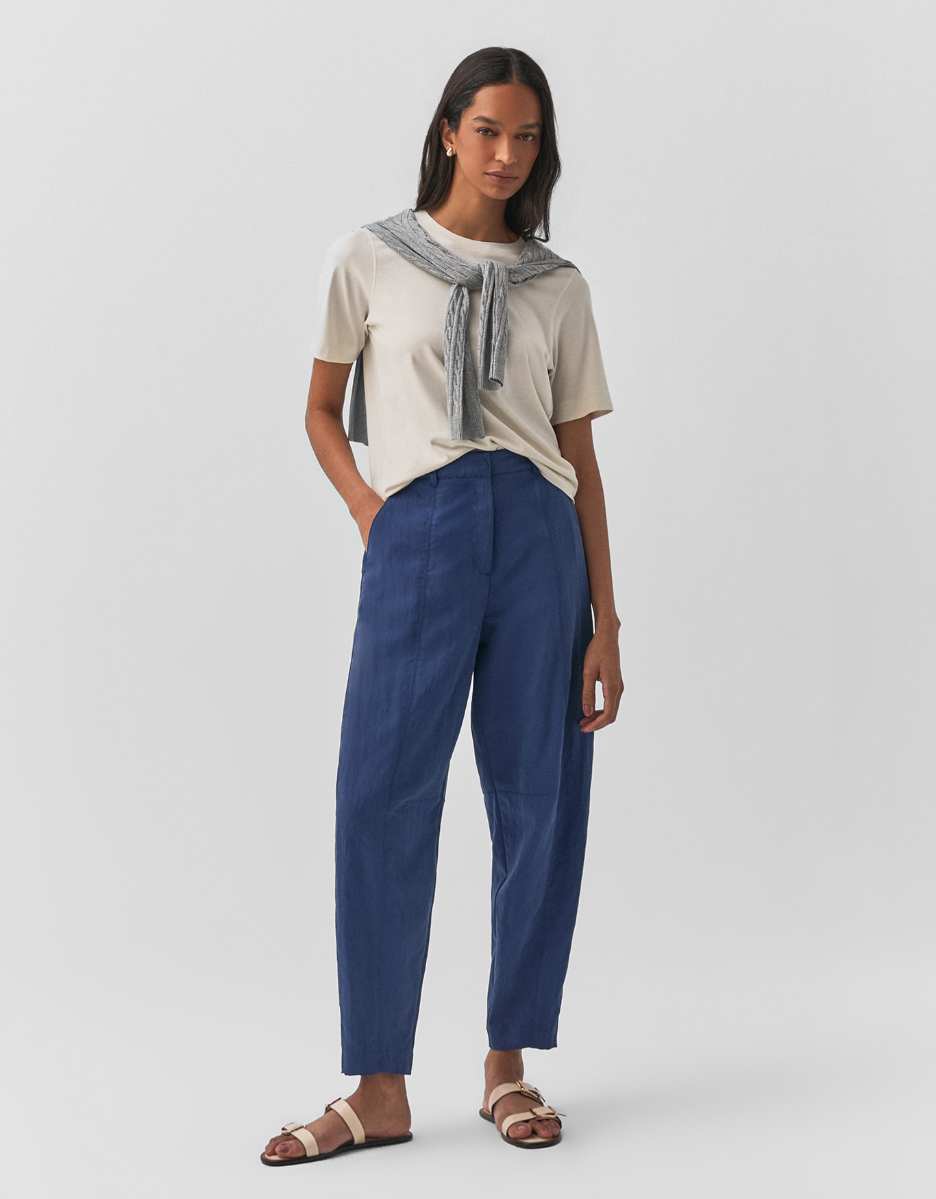 Calça Baggy Detalhe Cós