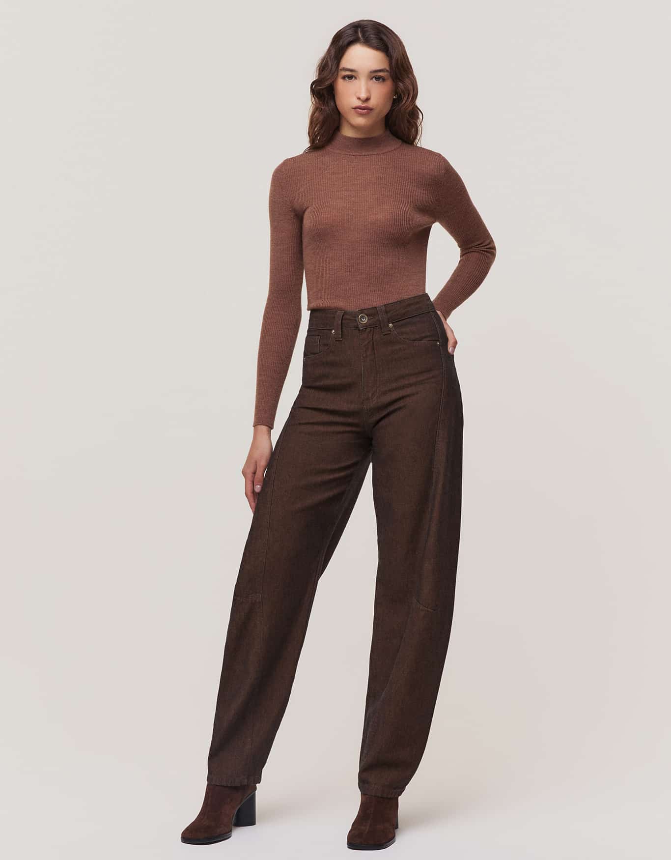 Calça Baggy Marrom