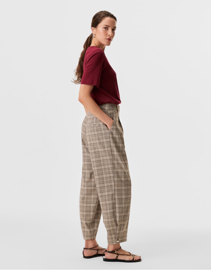 Shoulder — Calça Baggy Xadrez Fio Tinto