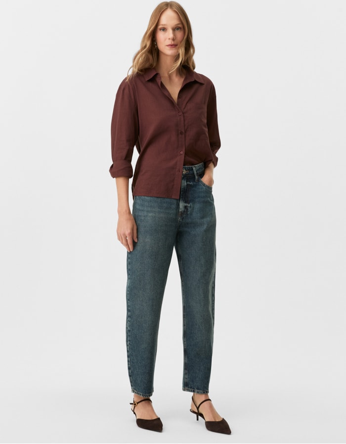 Shoulder — Calça Barrel Jeans Médio