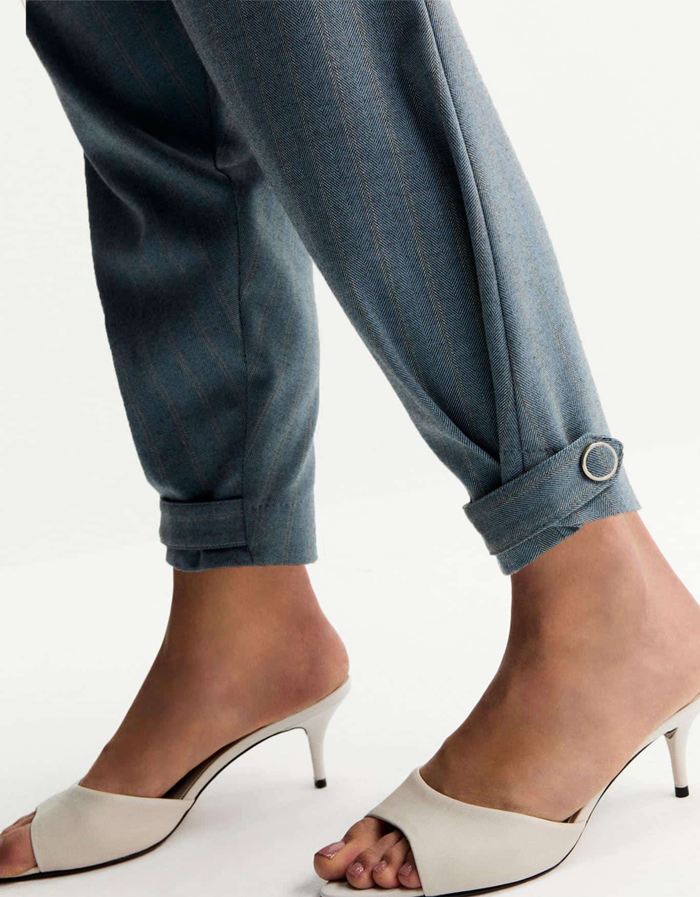 Calça Chevron Azul Seco