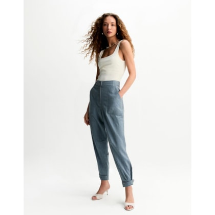 Calça Chevron Azul Seco