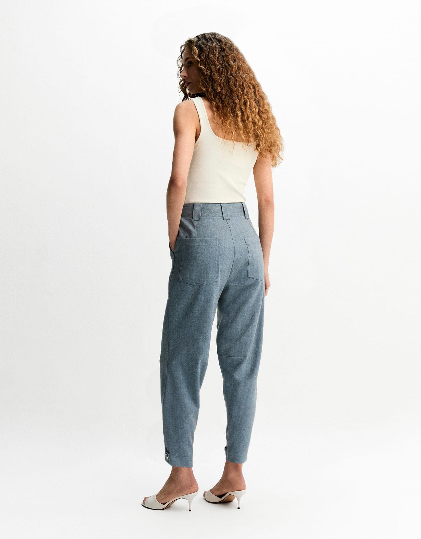 Calça Chevron Azul Seco