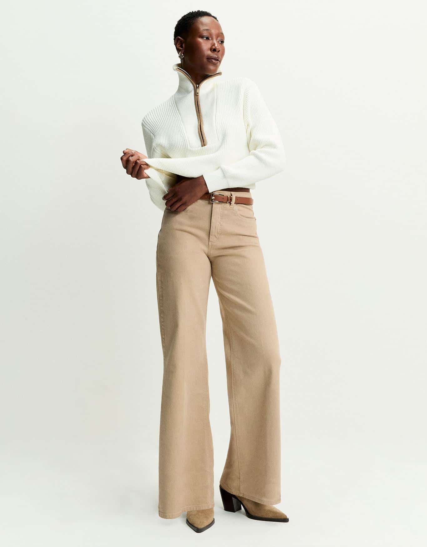 Calça Color Wide Cintura Alta