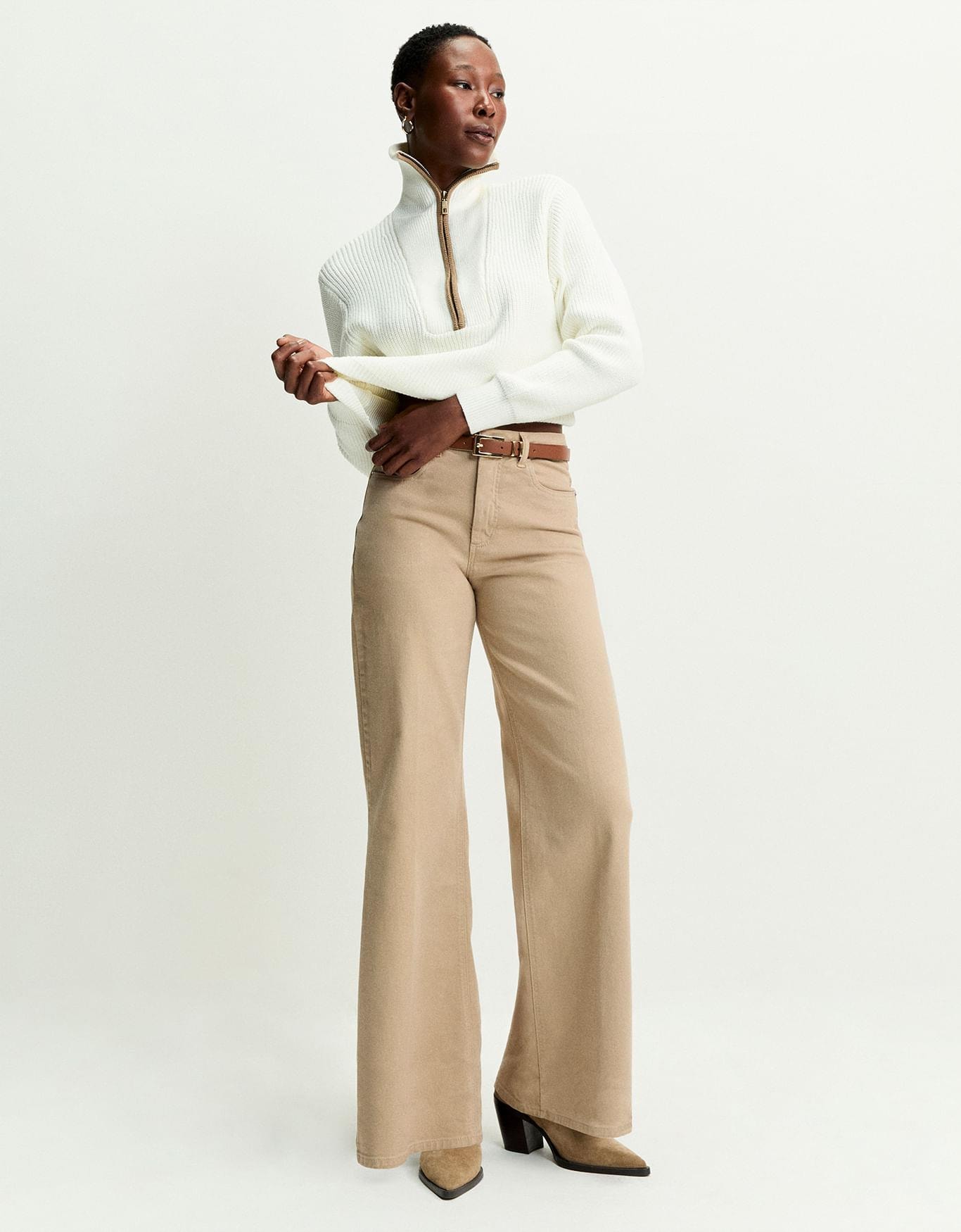 Calça Color Wide Cintura Alta