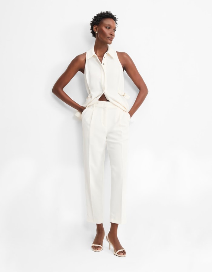 Shoulder — Calça com Pregas Slim