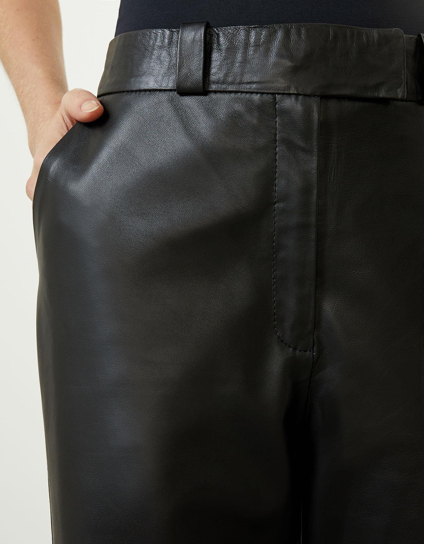 Calça Couro Alfaiatada