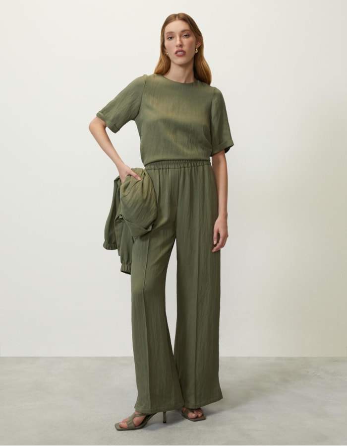 Calça Elástico Cintura Verde