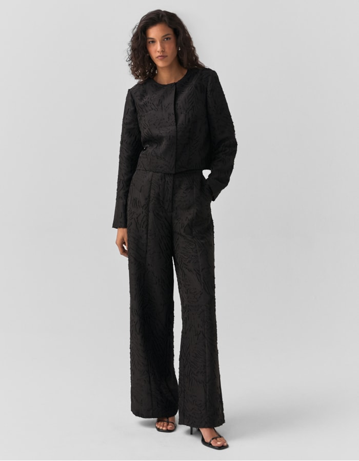 Shoulder — Calça Jacquard Zebra