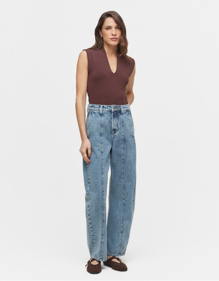 Shoulder — Calça Jeans Baggy Marmorizada