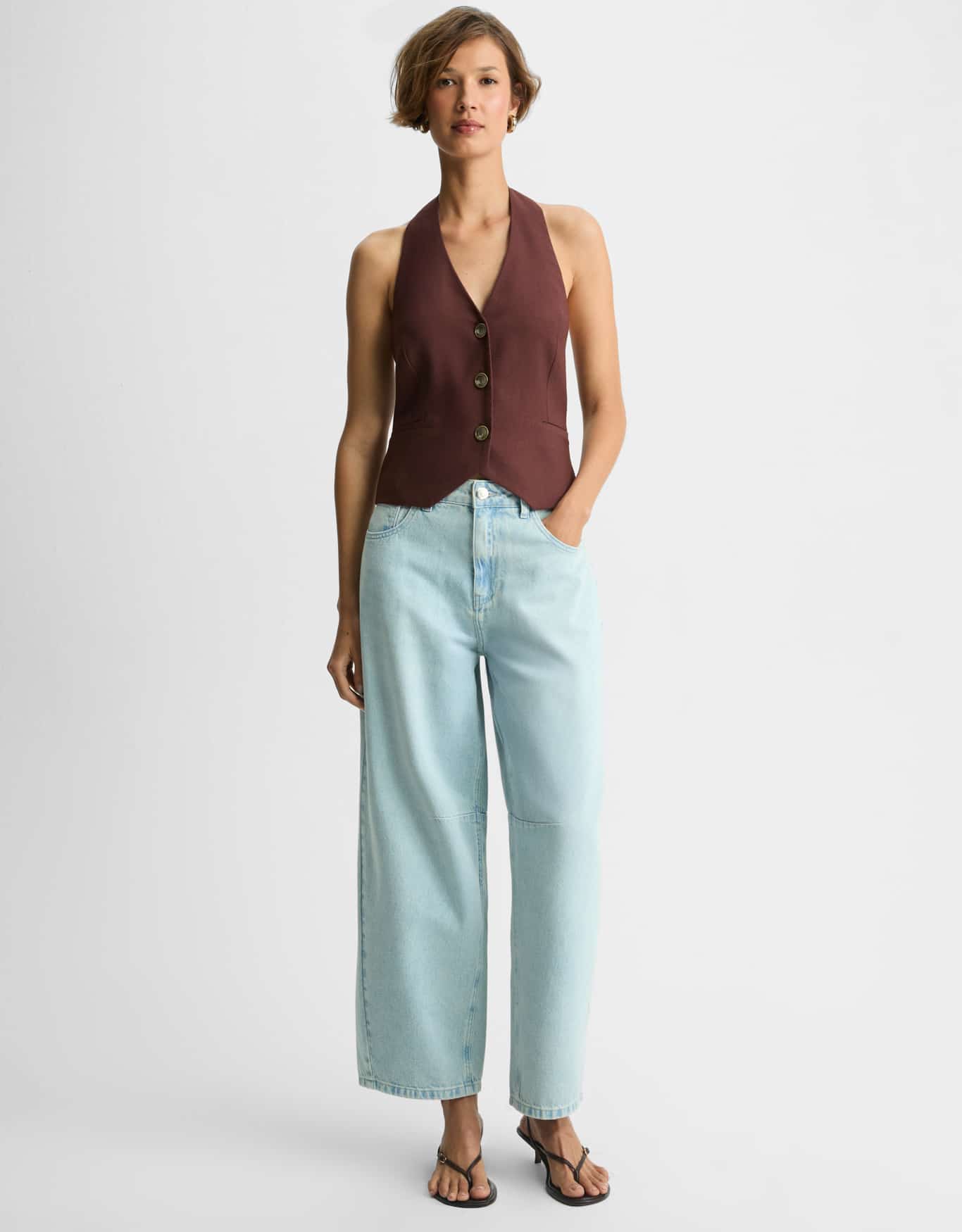 Calça Jeans Baggy Recortes