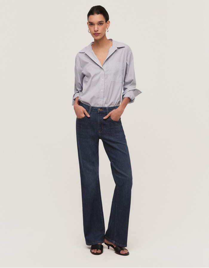 Shoulder — Calça Jeans Bootcut Escura