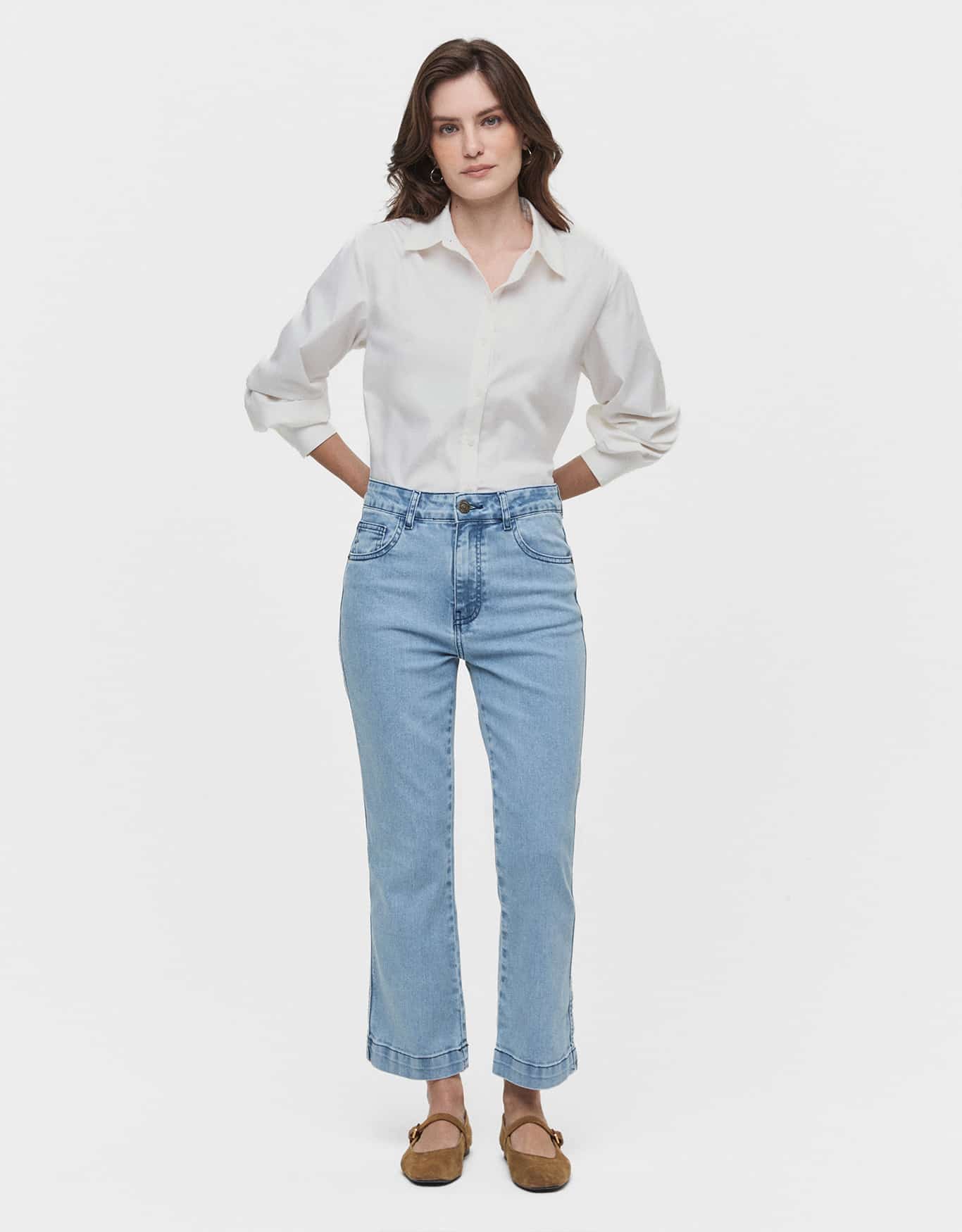 Calça Jeans Clara Flare Cropped