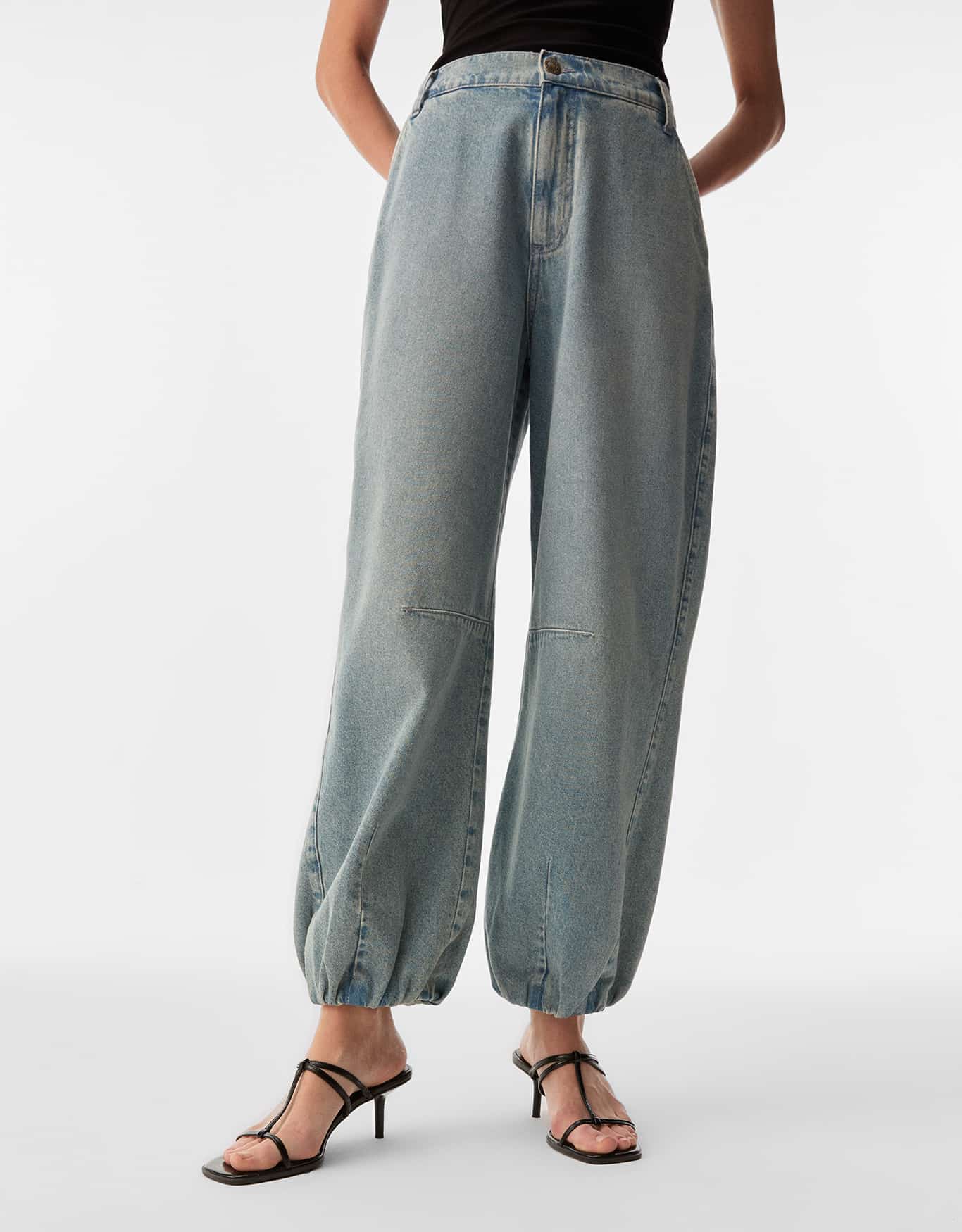 Calça Jeans Claro Harem